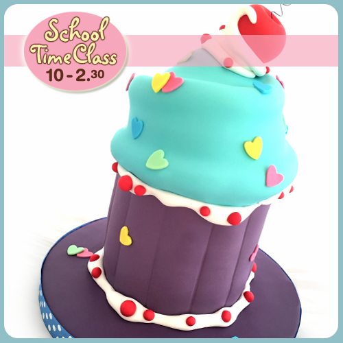 cake decorating class norwich norfolk giant cupcake, cake school, sugarcraft